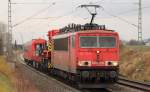 155 172-0 DB Schenker Rail bei Staffelstein am 30.11.2012.