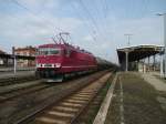 Am 17.04.2013 kam 250 137 mit einem Kesselzug durch Stendal und fuhr dann weiter Richtung Wittenberge.