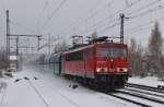 Am 24.Februar 2013 war 155 206 in Marienborn mit einem Kokszug auf dem Weg nach Magdeburg.