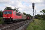 155 237-1 DB Schenker Rail bei Bamberg am 22.06.2013.