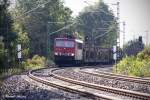 Vom VW Werk Mosel kommend, ein Autoleerzug mit 155 246-2 in Oberlungwitz am 04.10.2013.