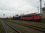 Am 02.01.2014 kam 155 061 mit einem Harnstoffzug aus Richtung Magdeburg nach Stendal.Nach dem Personalwechsel fuhr der Zug weiter in Richtung Wittenberge.Bild entstand vom Bahnsteig 5.