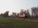 1749 Tage warten hatte heute am 08.03.14 ein Ende! 155 214 bespannte den Frankenwaldumleiter. Hier die Lz Rückfahrt von Hof nach Leipzig an der Schöpsdrehe bei Plauen/V.