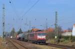 155 219-9 in Großdeuben/Leipzig, lang hält der Lack ja nicht gerade, 3´halb Jahre später und die Lok sieht wieder aus wie sa* 14.03.2014