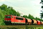 155 073 mit KC 62676 (Zielitz–Hamburg Hohe Schaar) am 07.09.2002 zwischen Bad Bevensen und Bienenbttel