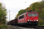 155 020-1 DB Schenker in Michelau am 23.10.2014.