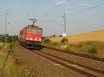 Plangüterzug 51687 bei Ruppertsgrün auf dem Weg nach Nürnberg am 17.07.2014. Zuglok die 155 204-1