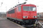 Baureihe 155 150-6 der Railion steht abgebgelt im stlichen Bahnhofsbereich von Heilbronn Hbf. und wartet wohl bis Montag auf den nchsten Fahrauftrag.