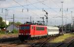 155 061-5 mit dem M 62511 (Offenburg Gbf-Immendingen)) ín Villingen 2.6.15