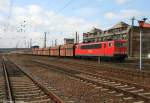 155 158 schob am 10.04.07 den Kohlezug aus Spreewitz nach Chemnitz - Siegmar nach.