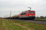 Am Morgen des 06.04.22 schleppte 155 049 der LDK einen Kesselwagenzug durch Braschwitz Richtung Köthen. Da die Lok bereits nach einer Stunde Lz zurück kam wird die Fahrt wohl nur bis Köthen gegangen sein. 