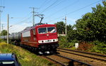 Am 26.08.2016 kam die 155 103-5 von der CLR - Cargo Logistik Rail-Service aus Richtung Stendal und fuhr nach Magdeburg .
