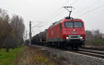 Am Morgen des 26.11.16 führte 156 002 der MEG den Sluiskilpendel durch Greppin Richtung Bitterfeld. Wegen der Sperrung des Hbf Halle(S) wurde der Zug über Dessau umgeleitet.