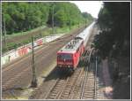 Bei Frankfurt am Main-Louisa kam 181 205 am 07.06.2007 aus sdlicher Richtung und fuhr in Fahrtrichtung Frankfurt am Main-Hauptbahnhof, das war einer der letzten Einstze dieser Baureihe auf dieser