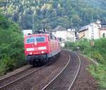 181 204 mit 181 224 vor IC 2159 auf dem Weg nach Frankfurt am Main HBF kurz vor Neidenfels in der Pfalz, 22.09.07.