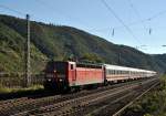 DB Fernverkehr 181 214  Mosel  mit IC 137 Luxemburg - Emden Hbf (Winningen/Mosel, 01.10.11).