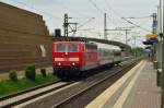 Als PbZ mit zwei Wagen kommt die 181 211-4 Lorraine durch Allerheiligen gen Köln gefahren. 6.4.2014