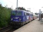 Am 17.08.2006 zog 1042 520 der Centralbahn den Strer Express, der aus alten Orient Express Wagen gebildet war! Hier steht Sie in Hamburg Altona!