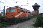 Northrail 1142.579   Susi   abgestellt am Wasserturm in Halle Saale Hbf., fotografiert am 10.05.2013 --> Die ehemalige BB Lok war bis vor einiger Zeit fr die SVG im Einsatz und wurde zuletzt von Northrail bernommen.