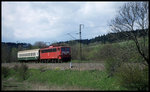 171011 mit RB nach Blankenburg am 10.05.1997 bei Hüttenrode auf der Rübelandbahn.