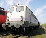 DB Museum 182 001-8 steht abgestellt in Koblenz Ltzel am 9.4.2011