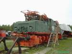 Tagebau E-Lok (EL 2) mit Aschewagen, Grfenhainichen 12.08.2006. 
Diese Fahrzeuge wurden und werden in allen Normalspurigen-Braunkohletagebauen der ehem. DDR eingesetzt.