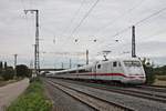 Nachschuss auf 401 001-3  Gießen , als dieser als ICE 274 (Basel SBB - Berlin Ostbahnhof) durch Müllheim (Baden) in Richtung Freiburg (Breisgau).