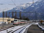 DB -  ICE 401 080-7  im Bahnhofsareal von Interlaken Ost am 02.12.2017