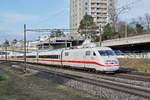 ICE 401 081-5 fährt Richtung Bahnhof Muttenz.