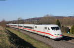 401 077-3  Rendsburg  als ICE 73 (Kiel Hbf-Zürich HB) bei Kollmarsreute 13.2.18