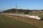 ICE I BR 401 unterwegs auf der alten Stammstrecke Olten-Burgdorf anstatt auf der Neubaustrecke bei Bollodingen am 18.