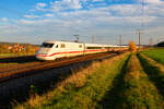 401 070 DB Fernverkehr als ICE  786 (München Hbf - Hamburg-Altona) bei Markt Bibart, 31.10.2020