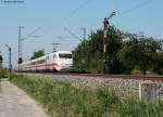 401 075-7 als ICE 71 (Hamburg Altona-Basel SBB) an der Bk Basheide 24.8.09