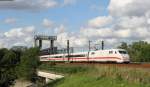 401 056-7 als ICE 885 (Hamburg-Altona-Mnchen Hbf) bei den Sdelbebrcken 8.8.12