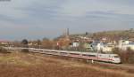 401 087-2   Fulda  als ICE 275 (Berlin Ostbahnhof-Interlaken Ost) bei Teningen 15.1.14