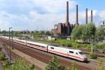 Am 30.04.2014 beschleunigt 401 090-6  Ludwigshafen am Rhein  aus Wolfsburg Hbf in Richtung Berlin Hbf (Tief).