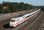 401 573 als ICE 78 (Zrich HB–Hamburg-Altona) am 30.09.2011 in Rotenburg (Wmme)