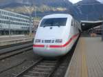 Der (noch) namenlose Tz 70 steht am 3.11.2008 als ICE 108 nach Berlin Ost ber Mnchen - Stuttgart - Frankfurt in Innsbruck Hbf bereit.