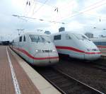 Vergleich der Frinten von ICE1 und ICE2 in Dortmund am 27.6.15    Dortmund 27.06.2015