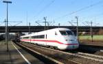 402 017-8 bei der Ausfahrt als ICE 683 Hamburg-Altona - Mnchen Hbf am 1.04.09 in Hamburg-Harburg.