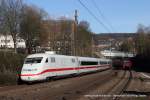 402 026-9 (DB Fernverkehr) als ICE 950 in Richtung Köln Hbf in Wuppertal Sonnborn, 9.