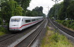 Wegen einer baustellenbedingten Streckensperrung zwischen Solingen und Opladen wird der Wuppertaler Teil der ICEs Berlin - Köln von Wuppertal über Düsseldorf statt Solingen nach