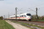 403 015-1  Singen(Htw)  und 403 008-6  Murnau am Staffelsee   als ICE 200 (Basel SBB-Köln Hbf) an der Bk Basheide 31.3.17