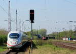 Wegen Bauarbeiten an der Hauptstrecke Düsseldorf und Köln werden die ICE zwischen Düsseldorf-Eller und Köln-Mülheim über die sonst nur von Güterzügen befahrene