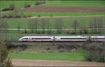 ICE auf der Schwäbischen Alb -    ICE 3 auf der Filsbahn bei Lonsee.