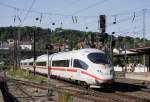 403 053-2 und 403 003-7 fahren auf ihrem Weg von Dortmund nach Mnchen in Ulm Hbf ein, 02.08.11