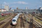 ICE 528 nach Dortmund bei der Ausfahrt aus Mnchen Hbf am 05.05.13.