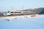 411 016 als ICE 21 von Frankfurt am Main Hbf nach Wien bei Edlhausen, 21.01.2017