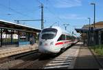 Nachschuss auf 411 564 (Tz 1164  Rödental ) und 411 528 (Tz 1128  Reutlingen ) als verspäteter ICE 1713  Arkona  (Linie 28) von Ostseebad Binz nach München Hbf, die den Bahnhof