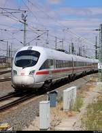 411 510 (Tz 1110  Naumburg (Saale) ) als ICE 1558 von Dresden Hbf nach Wiesbaden Hbf erreicht Leipzig Hbf auf Gleis 12.